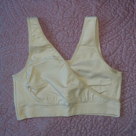 Lot of 2 Leading Lady Harmony BEIGE Size Medium Crossover Comfort & Sleep Bra - Picture 2 of 4